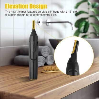 Electric Hair Trimmer with an Anti-Slip Grip and a Ultra Thin Head, 15" Side Elevation Design