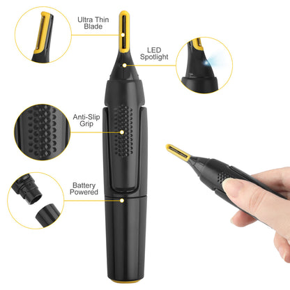 Electric Hair Trimmer with an Anti-Slip Grip and a Ultra Thin Head, 15" Side Elevation Design