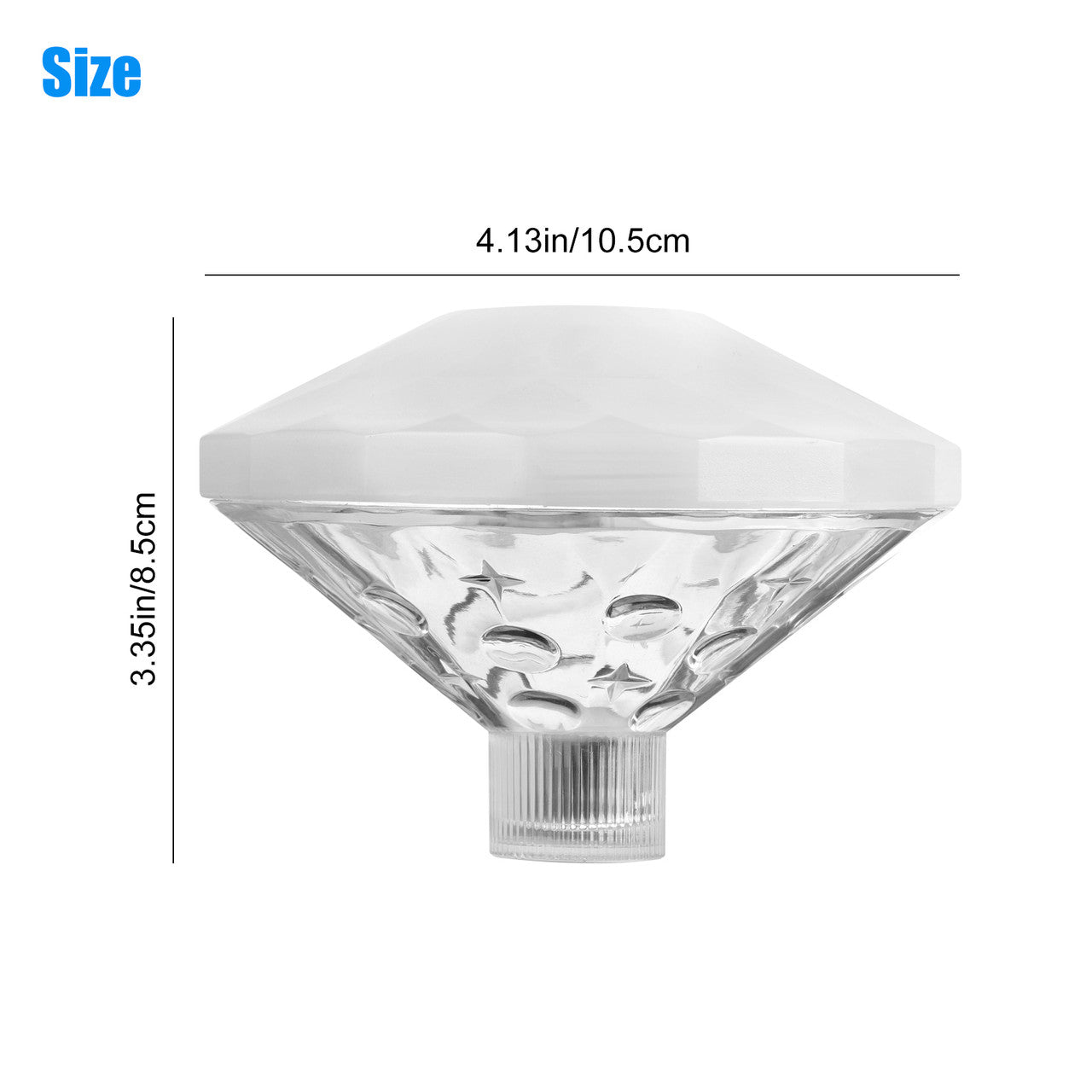 LED Diamond Pool Light with 8 Different Light Modes, IP67 Waterproof Rating, Batteries Required