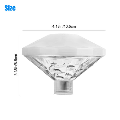 LED Diamond Pool Light with 8 Different Light Modes, IP67 Waterproof Rating, Batteries Required