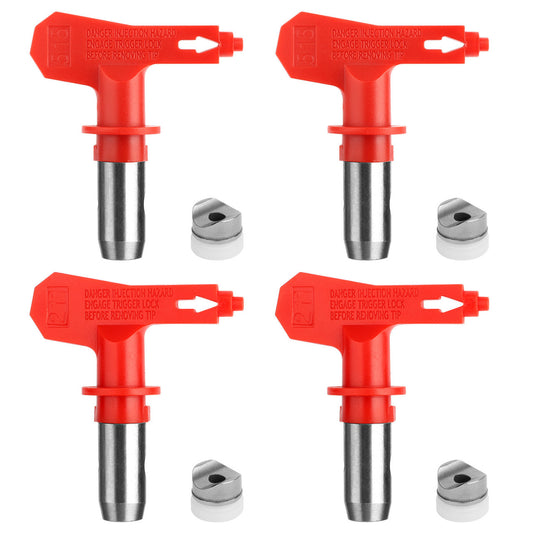 2pcs Airless Paint Spray Gun Tip Nozzle Red 515