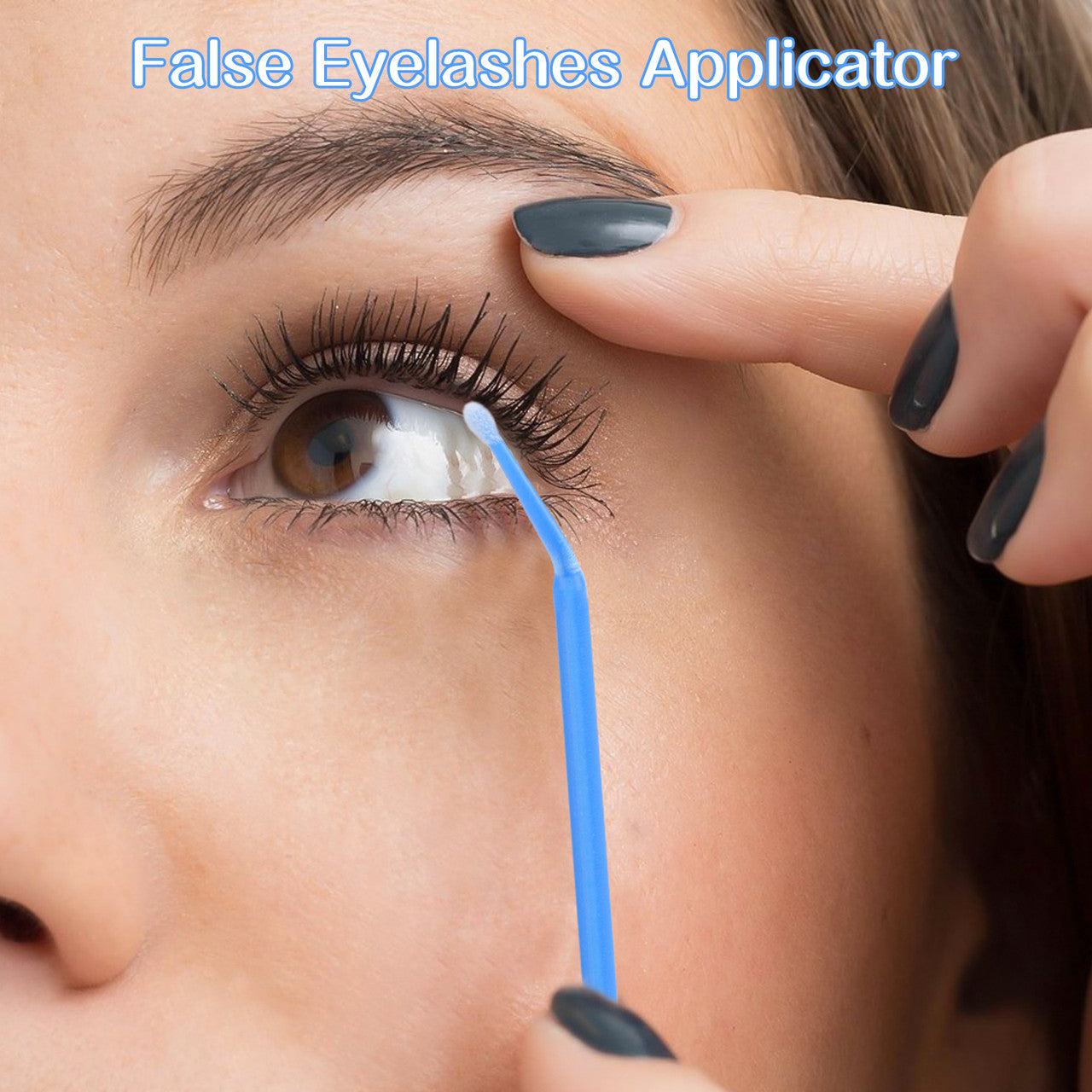400 Pieces Micro Brush - 2MM Soft Micro Applicator Brush Swabs for Eyelash Extension, Disposable Dental Eyelash Swabs Mascara Wand (Blue）