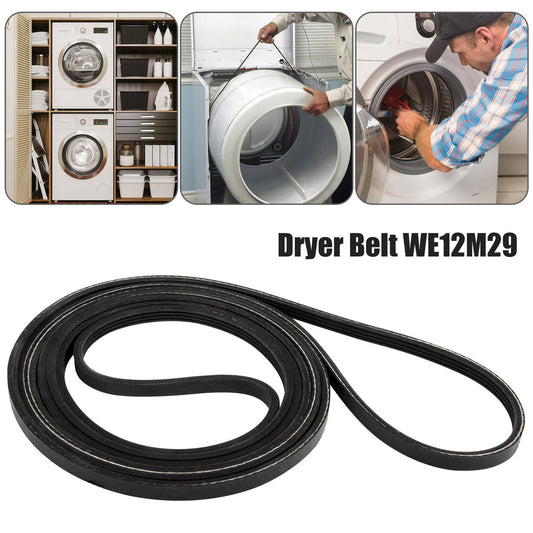 WE12M29 Dryer Drum Drive Belt Replace - for WE12M22, 137292700, WE120122, WE12M0022, AP4565702, PS3408299, 134163500 Compatible with GE/Hotpoint