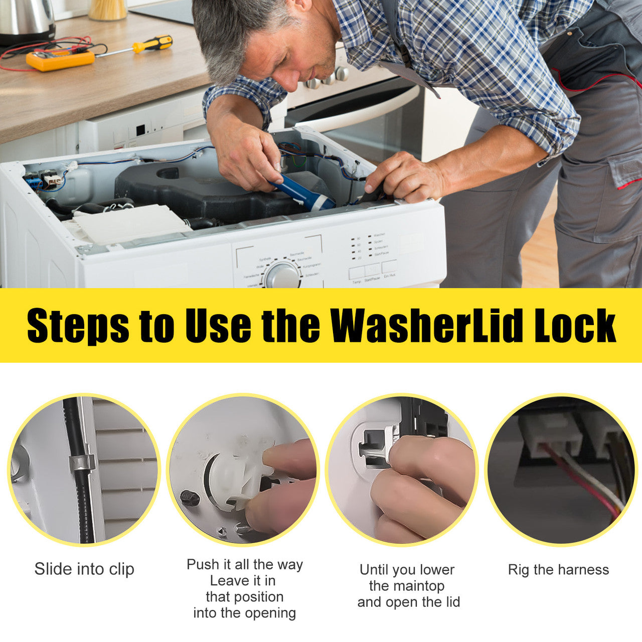 Washing Machine Lid Lock Switch W11307244 - For Whirlpool GE