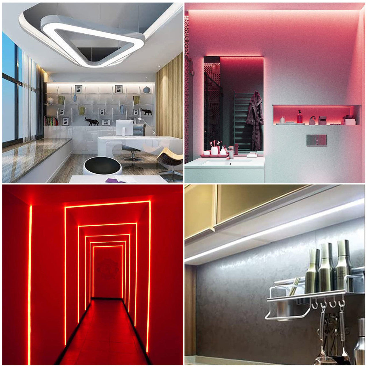 5M LED Neon Light Strip - DIY Neon Path Lighting Room Hallway Studio Theater Decor (Red)