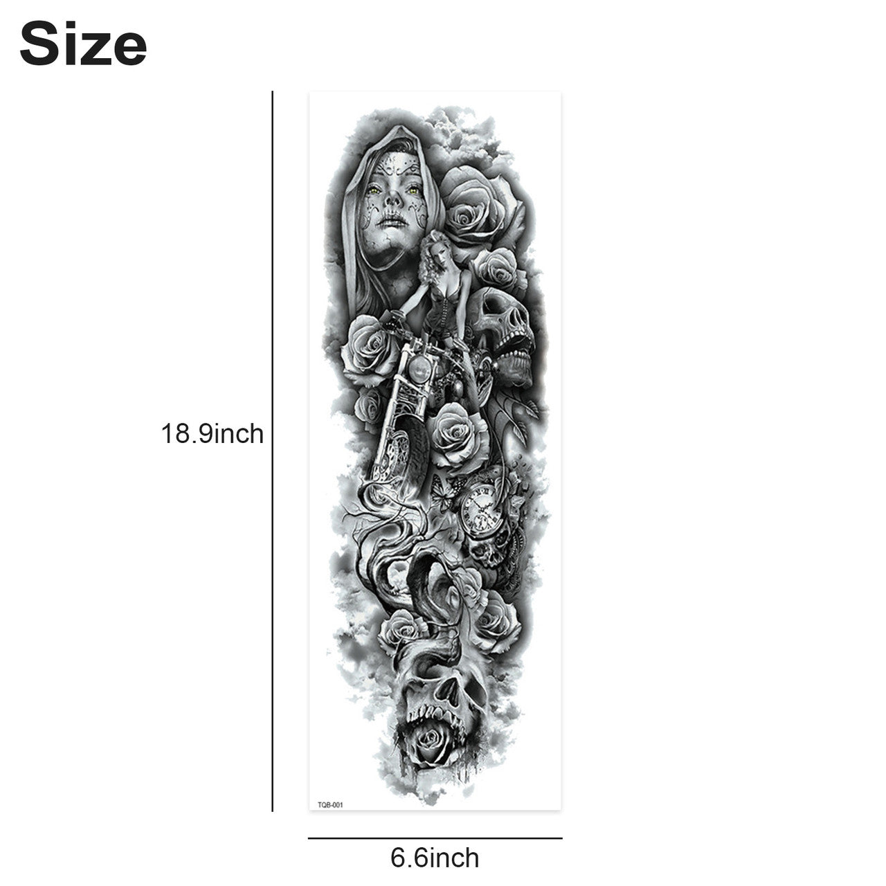 10 Packs Full Arm Tattoo Stickers -  suitable for adult men women young adults various temporary tattoo styles are wolf tattoo,skull, dragon,etc