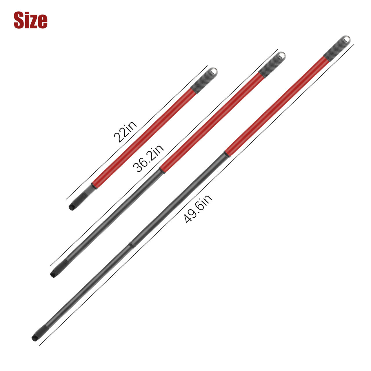 Extendable Mop Pole 22"- 48" - Compatible With Vileda O-cedar Rotary Mop Stick Adjustable