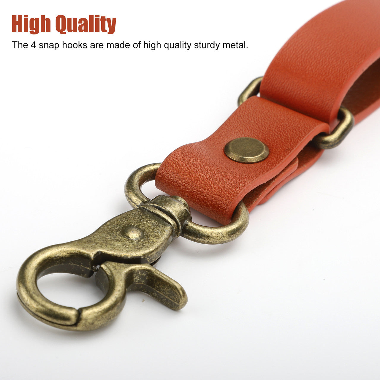 Adjustable Soft Leather Suspenders Y Design Suspenders - with 4 Metal Clips for Groomsmen Wedding Gift (Brown)