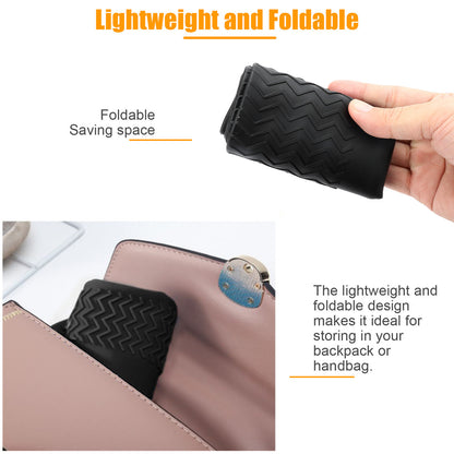 Waterproof Silicone Rain Shoe Cover - Non Slip,Water Resistant,Reusable,Stretchable,Foldable Size L (Black)