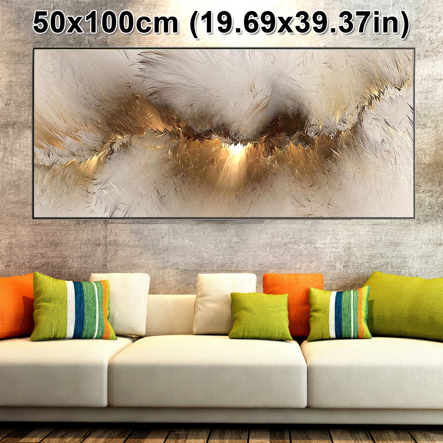 Cloud Abstract Canvas Mural 50*100