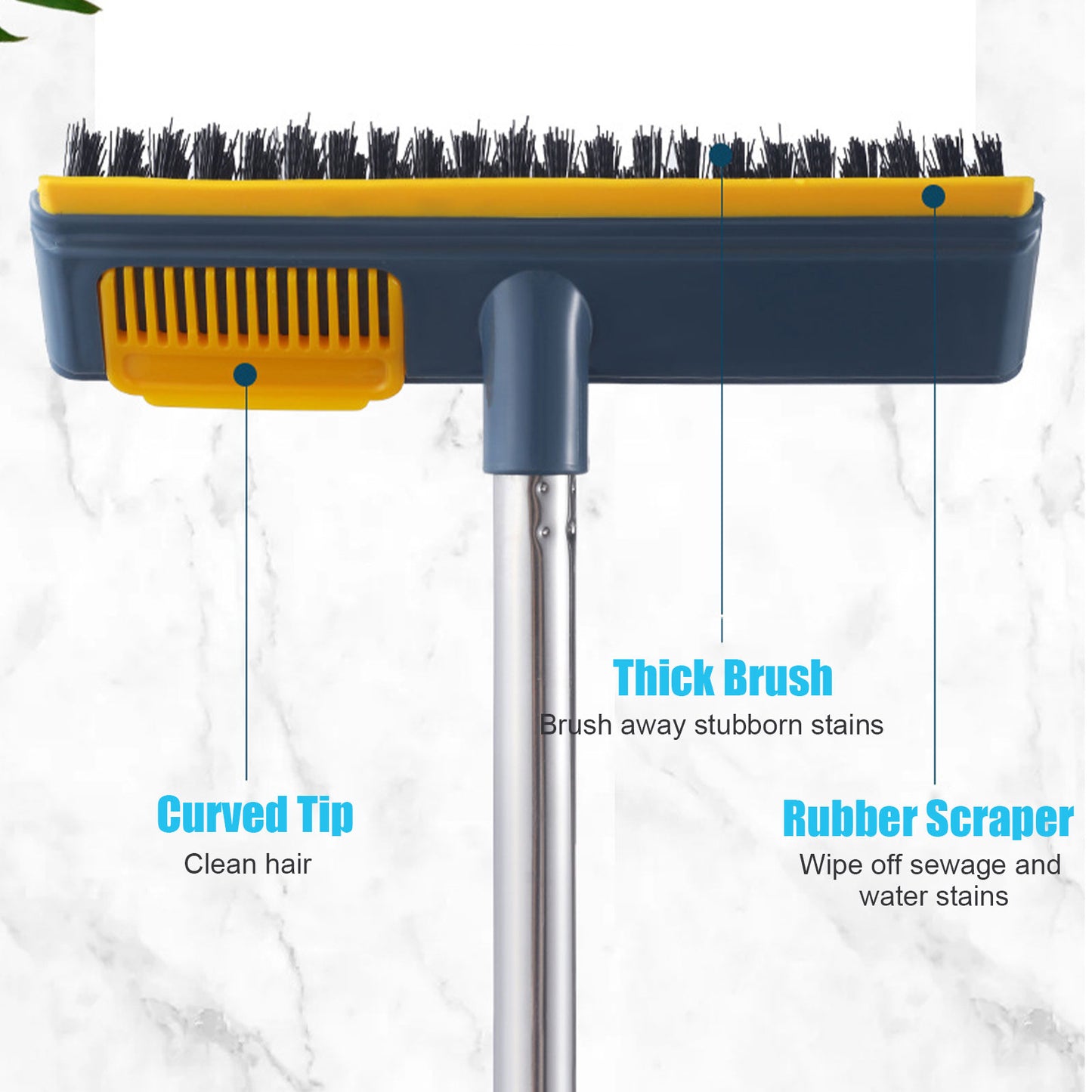 2 In 1 Cleaning Brush with Adjustable Long Handle