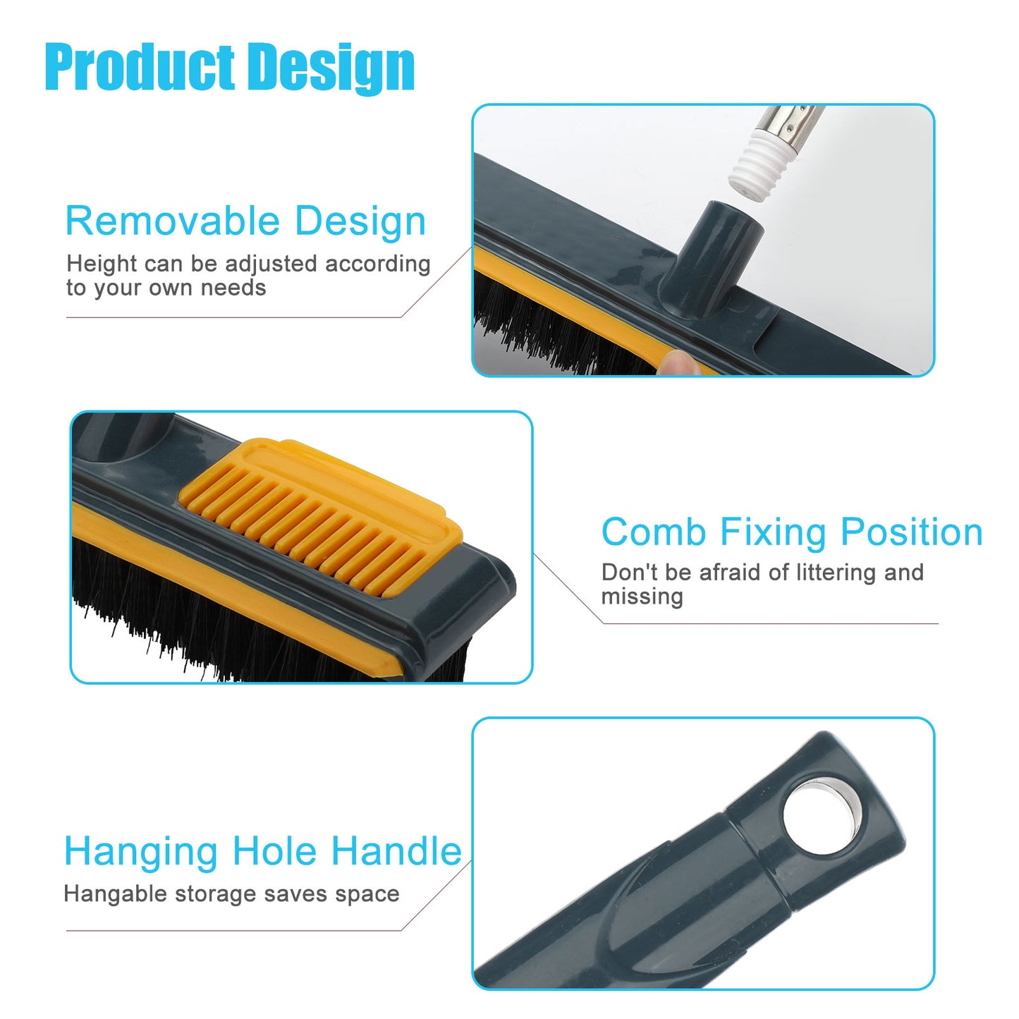 2 In 1 Cleaning Brush with Adjustable Long Handle
