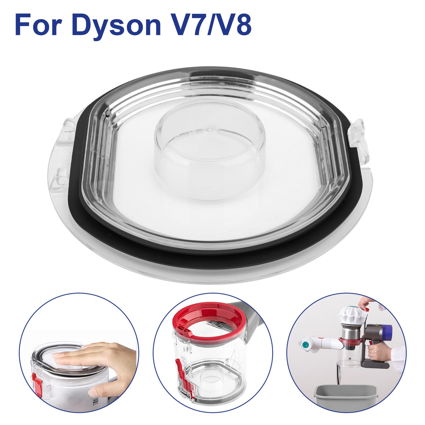 For Dyson V7/V8 Vacuum Cleaner BIN LID COVER REPLACEMENT