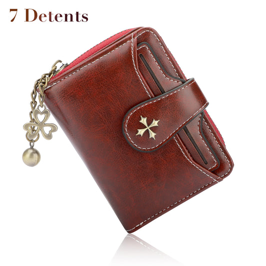Womens Small Bifold Leather Wallet