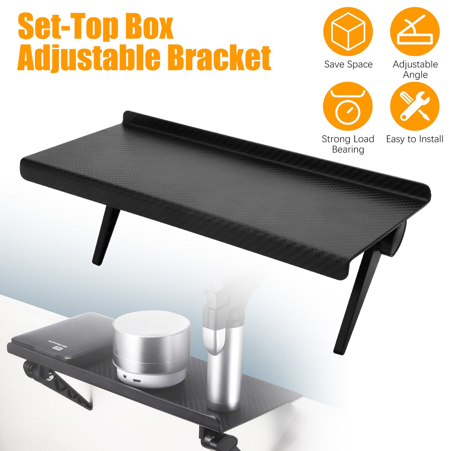 Set-Top Box Adjustable Storage Bracket