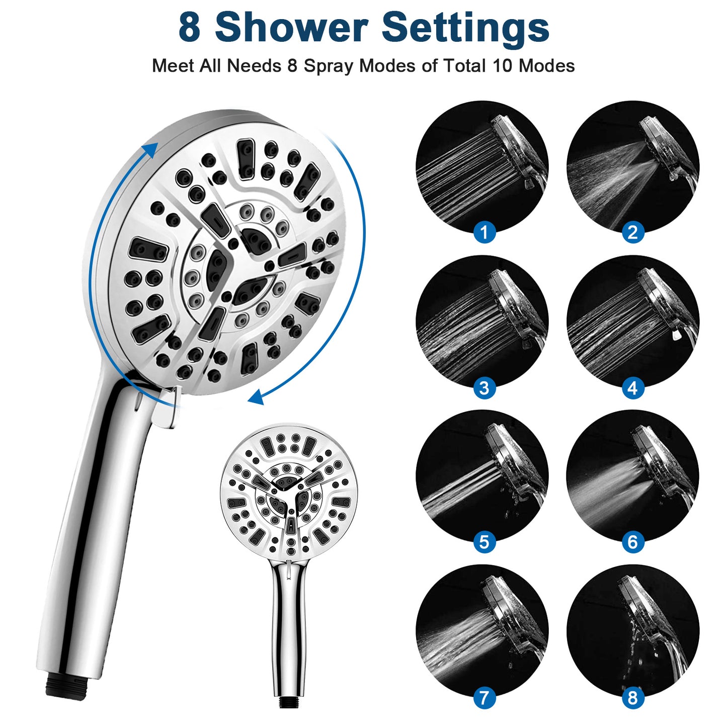 10-Mode Booster Hand Shower Head