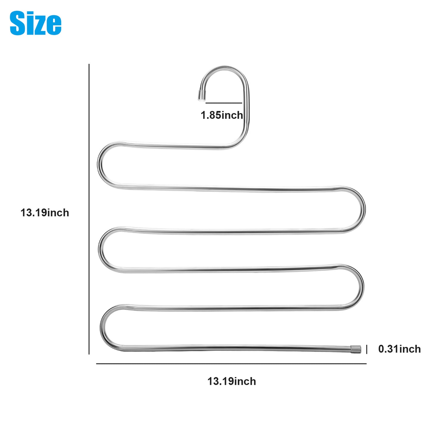 Stainless Steel S-Shaped pants hangers