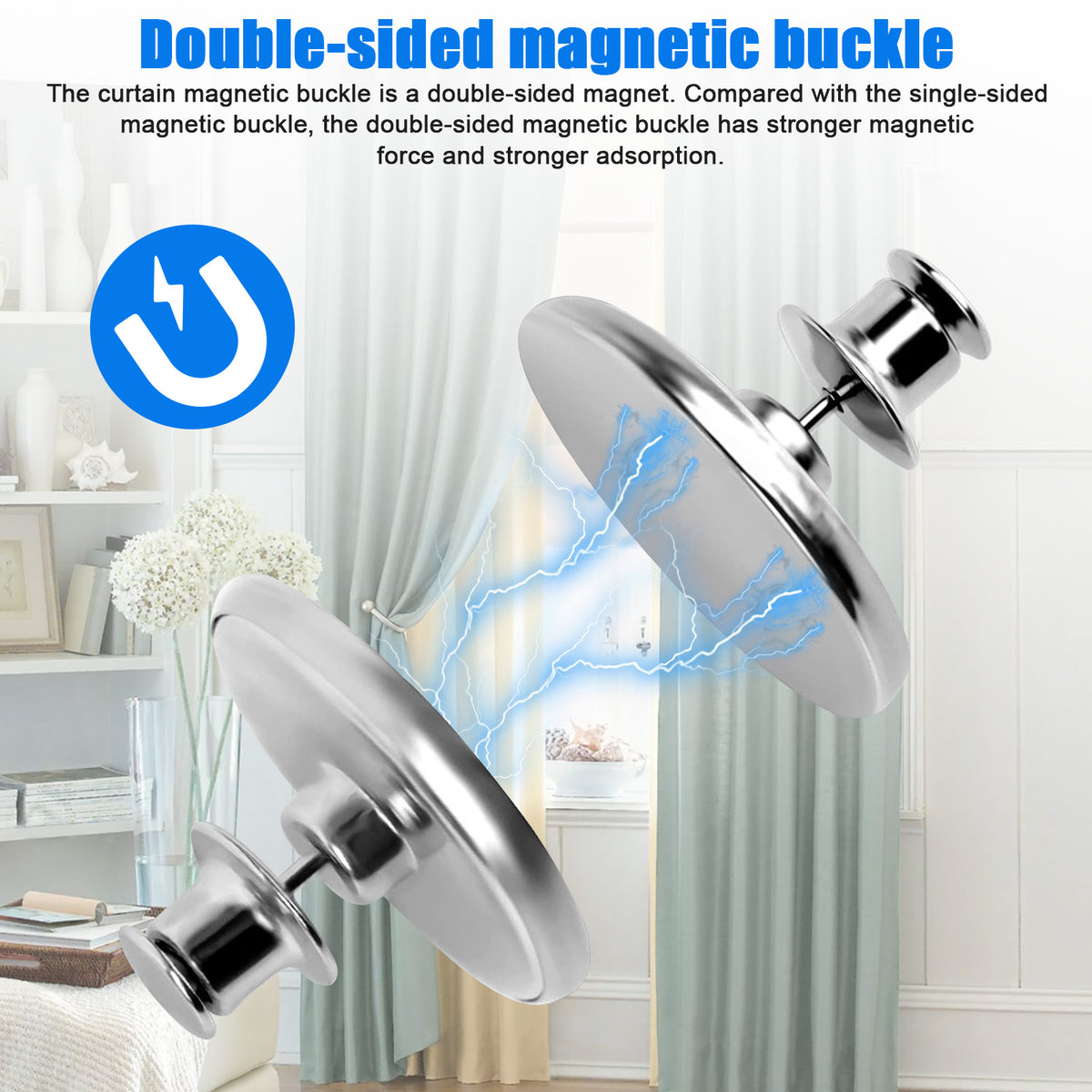 Drape Magnet Buttons 10 pairs curtain metal magnetic Buttons for anti-light leakage – NSIOutlet