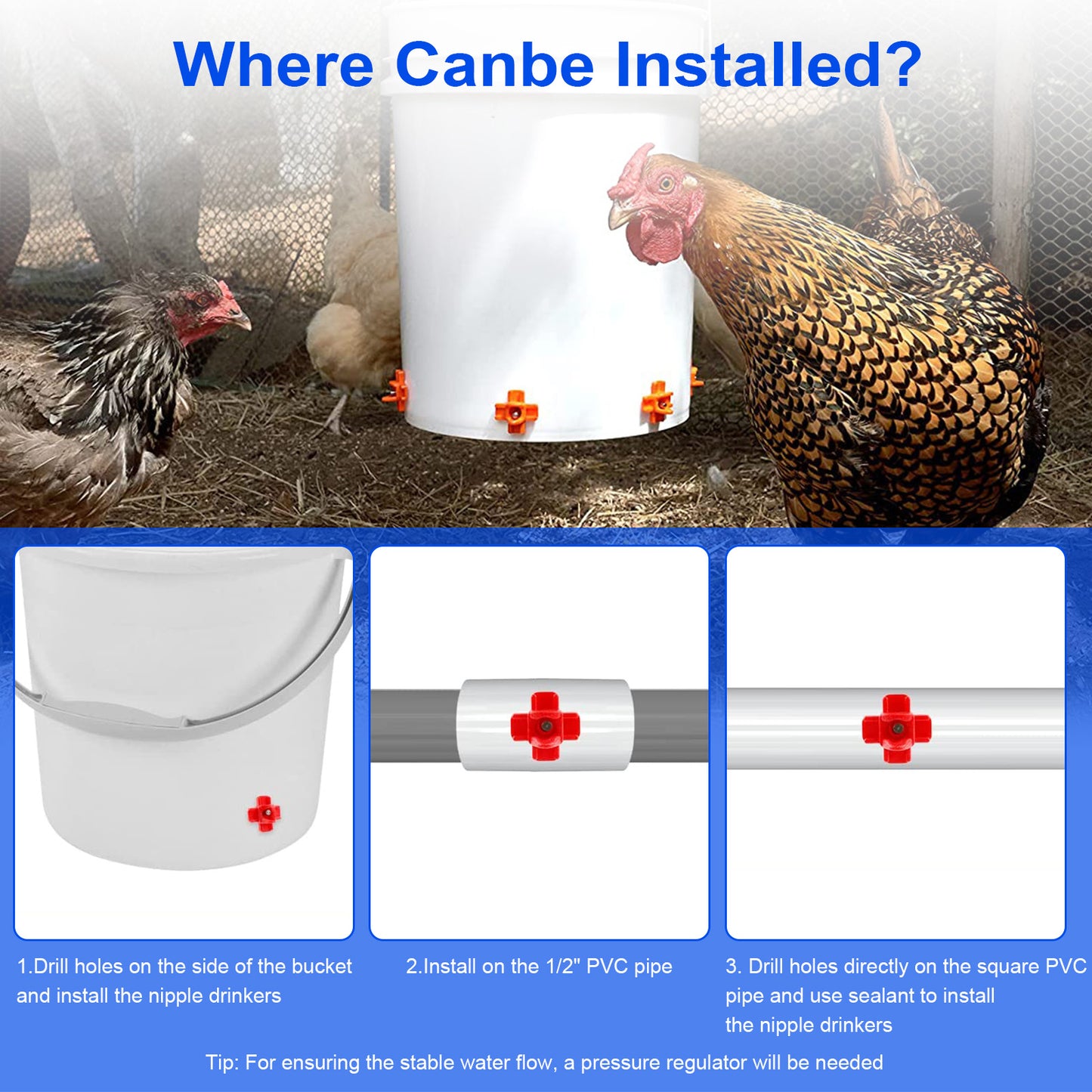 Automatic Poultry Water Nipple drinkers