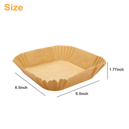 100Pcs Special Square Paper for Air Fryer