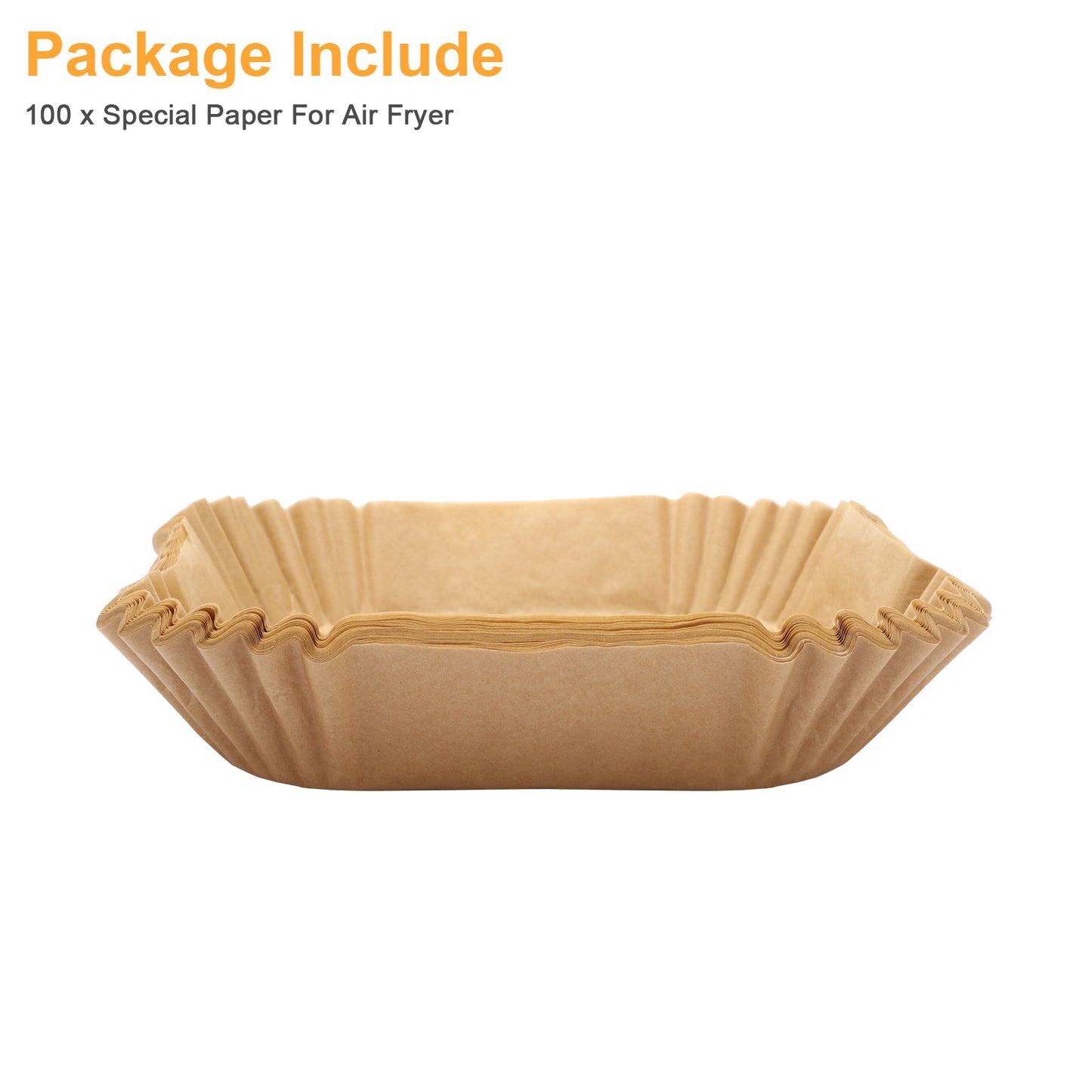 100Pcs Special Square Paper for Air Fryer