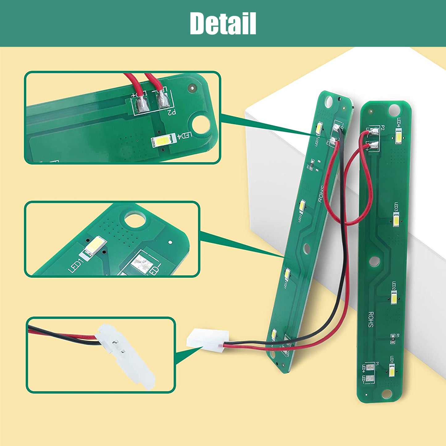 LED light Assembly Boards for Whirlpool Refrigerator W10866538