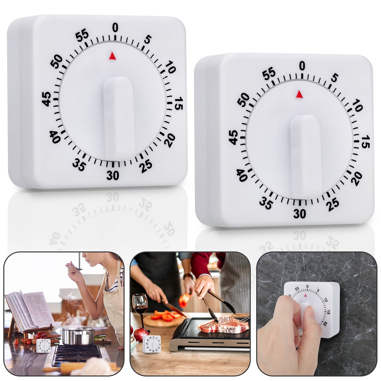 2pcs mechanical timer