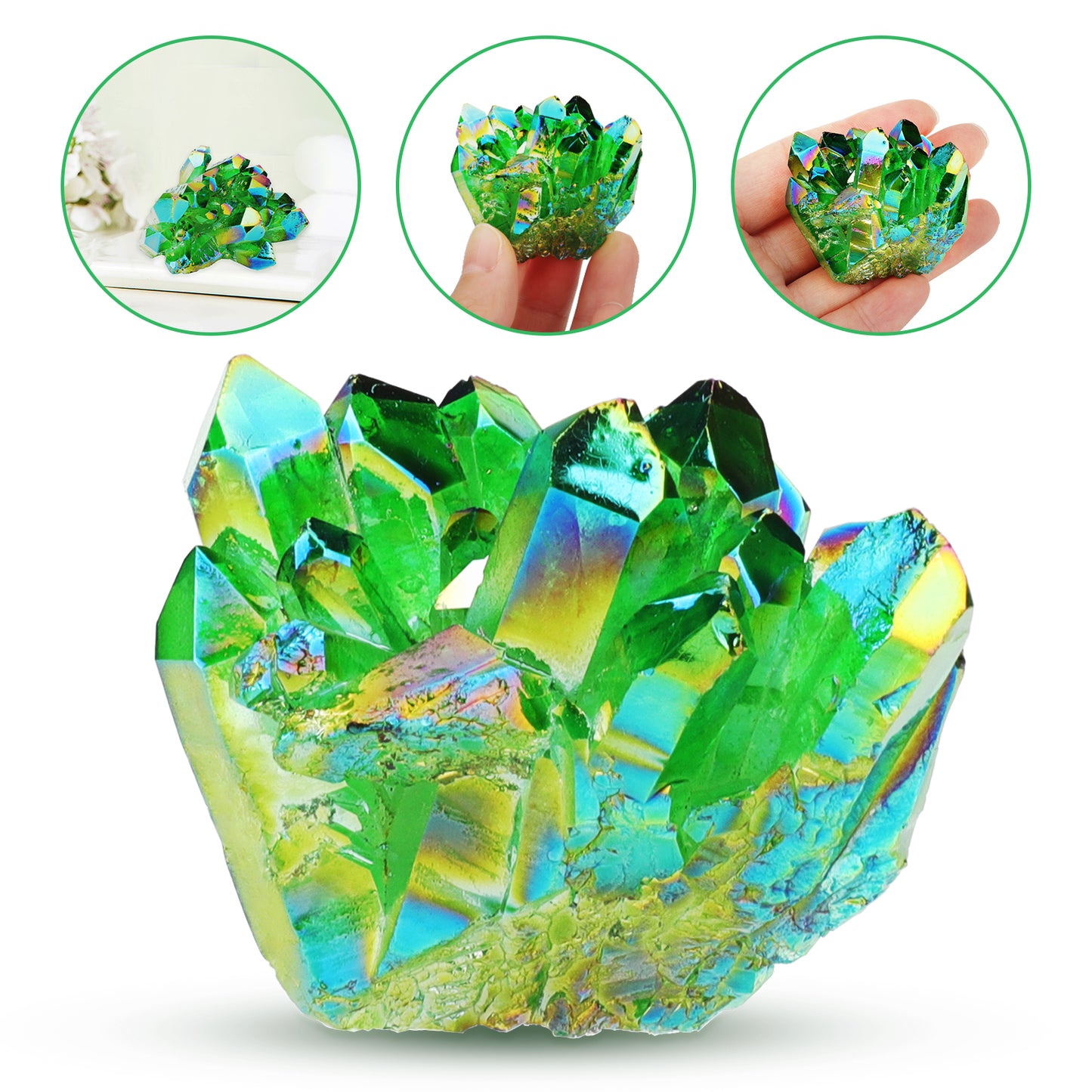 Green Crystal Cluster