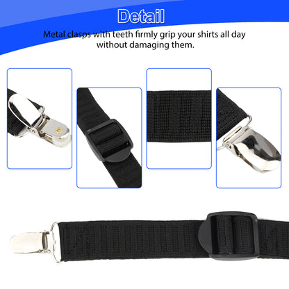 2pcs Men Shirt Y-Style Adjustable Elastic Garters Non-Slip Sock Suspender