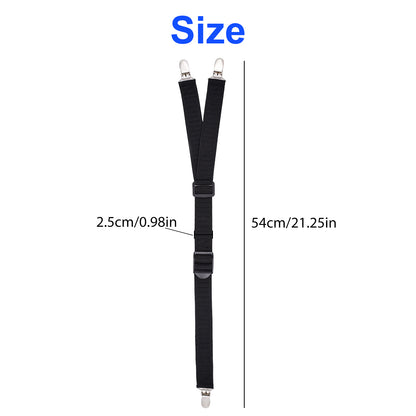 2pcs Men Shirt Y-Style Adjustable Elastic Garters Non-Slip Sock Suspender