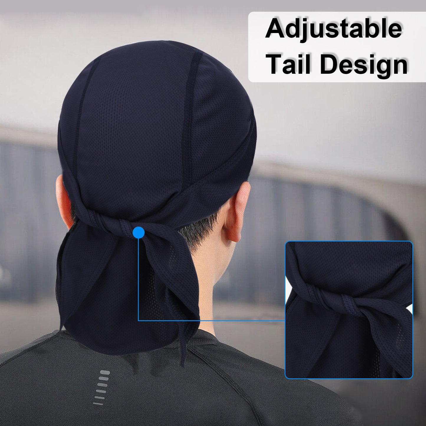 2pcs Turban Hat with adjustable tail