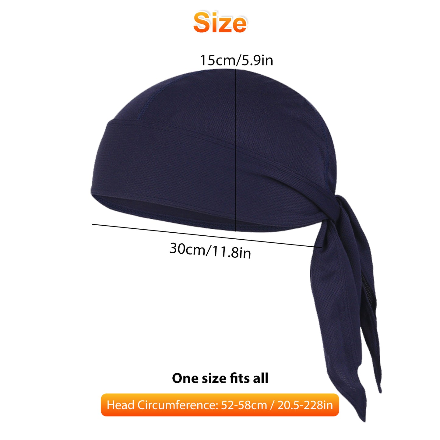 2pcs Turban Hat with adjustable tail