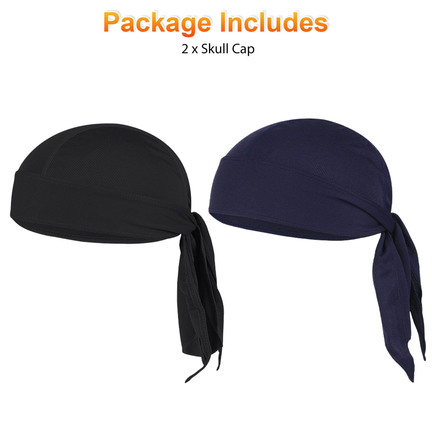2pcs Turban Hat with adjustable tail
