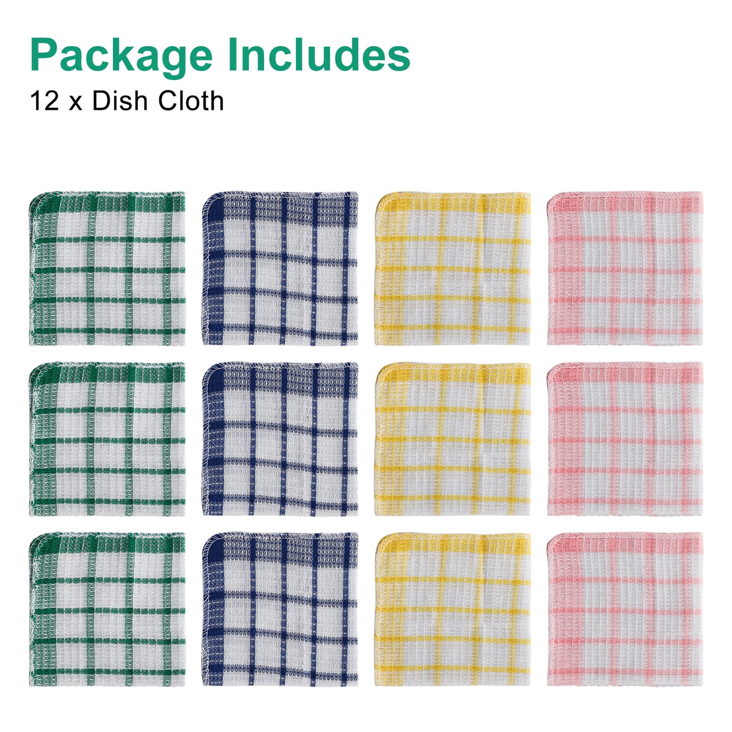 12pcs kitchen dishcloths