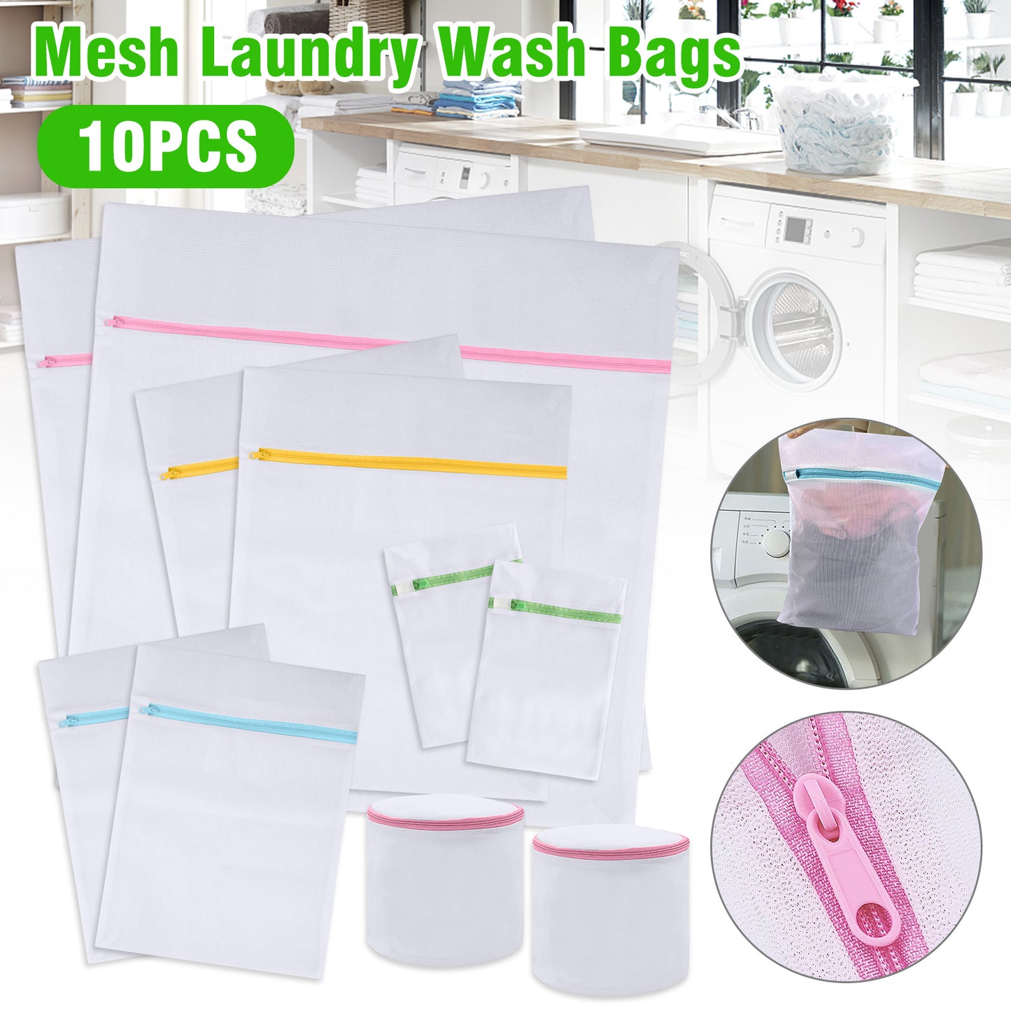 Mesh Laundry Wash Bags with good quality zippers