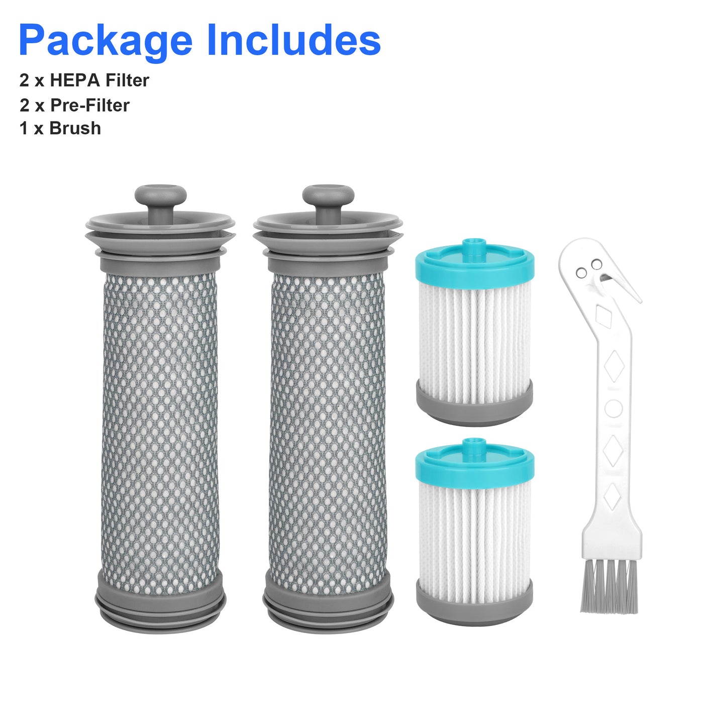 2-Pack Vacuum Pre-Filter and HEPA Filter Kit for Tineco A10/A11/S11 Series - Maintain Suction Efficiency
