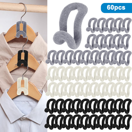 60pcs Hanger Connector Hooks for Space-Saving Clothes Organization