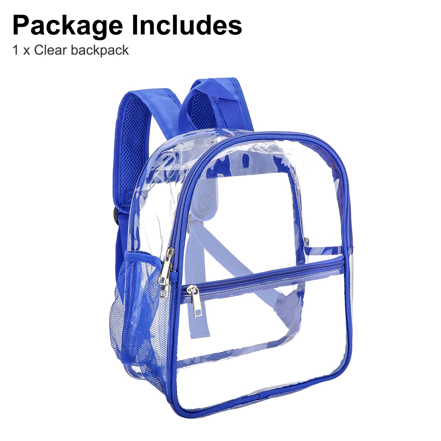 Transparent Clear Backpack - Water-Resistant and Durable, Ideal for Security Checks