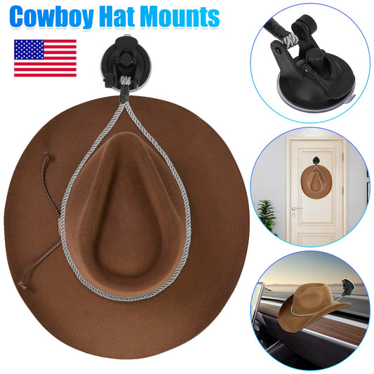 Cowboy Hat Mounts for Vehicle - Cowboy Hat Holder,Home Storage Rack For Truck Seat Car Accessories (black)