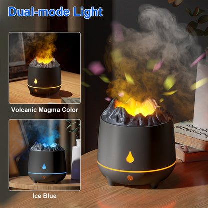 Simulated Volcano Aromatherapy Diffuser- Quiet Cool Mist for Bedroom & Office, Auto Shut Off - Enhance Air Quality with Aromatherapy Oil Diffuser - Perfect Gift & Night Light