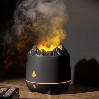 Simulated Volcano Aromatherapy Diffuser- Quiet Cool Mist for Bedroom & Office, Auto Shut Off - Enhance Air Quality with Aromatherapy Oil Diffuser - Perfect Gift & Night Light