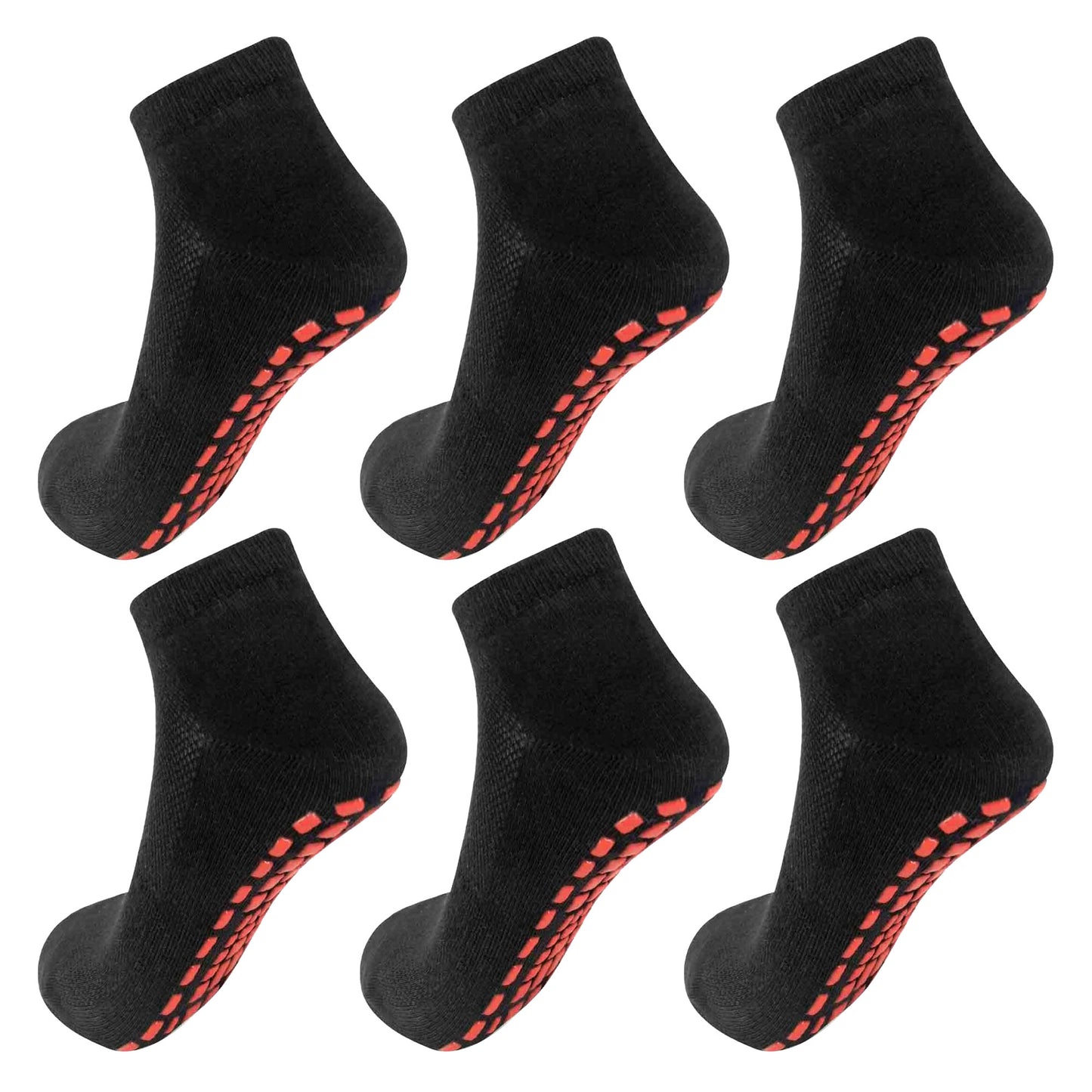 3Pairs Non Slip Grip Socks -Anti Slip Soccer Socks Sports Grip Socks Anti Non Skid Basketball Socks Soccer Socks unisex Grip Socks Yoga Socks(Black)