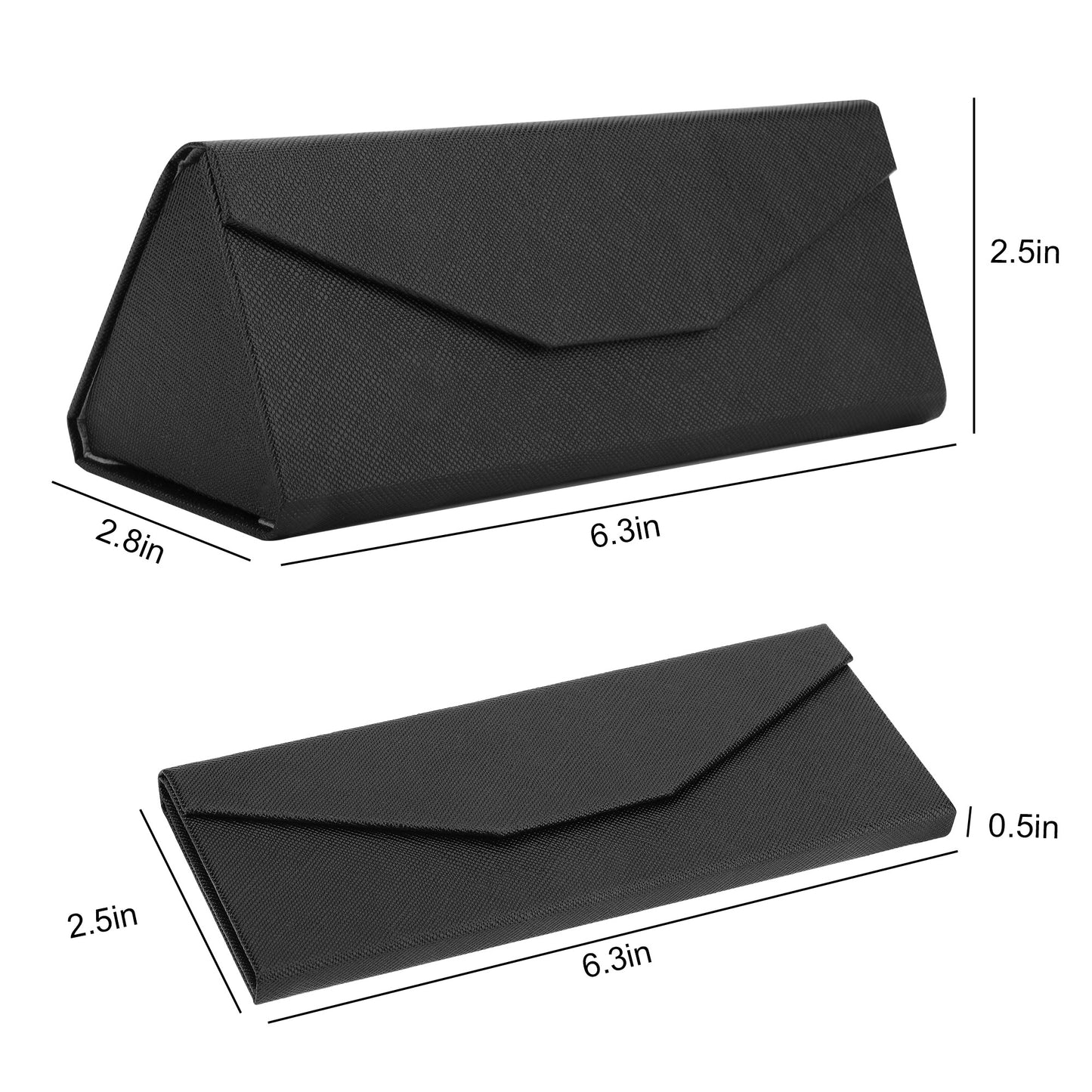 Collapsible Triangle Eyewear Glasses Case - Compact and durable glasses storage for travel and everyday use, protective and versatile, can store sunglasses, reading glasses and more