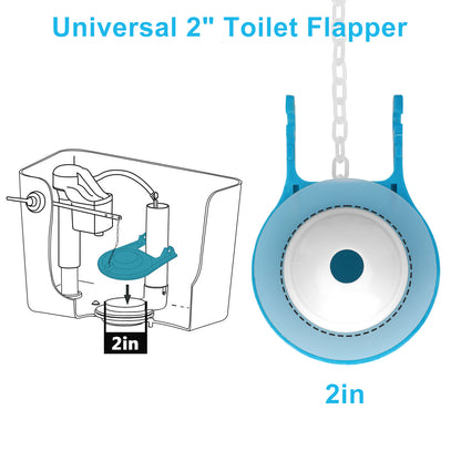 2Pcs 2 inch Flush Valves Toilet Flapper Replacement - Toilet Wrench Toilet Bowl Handle Toilet Tank Hinge Flapper Repair Part,Compatible with American Standard 2“ Flapper