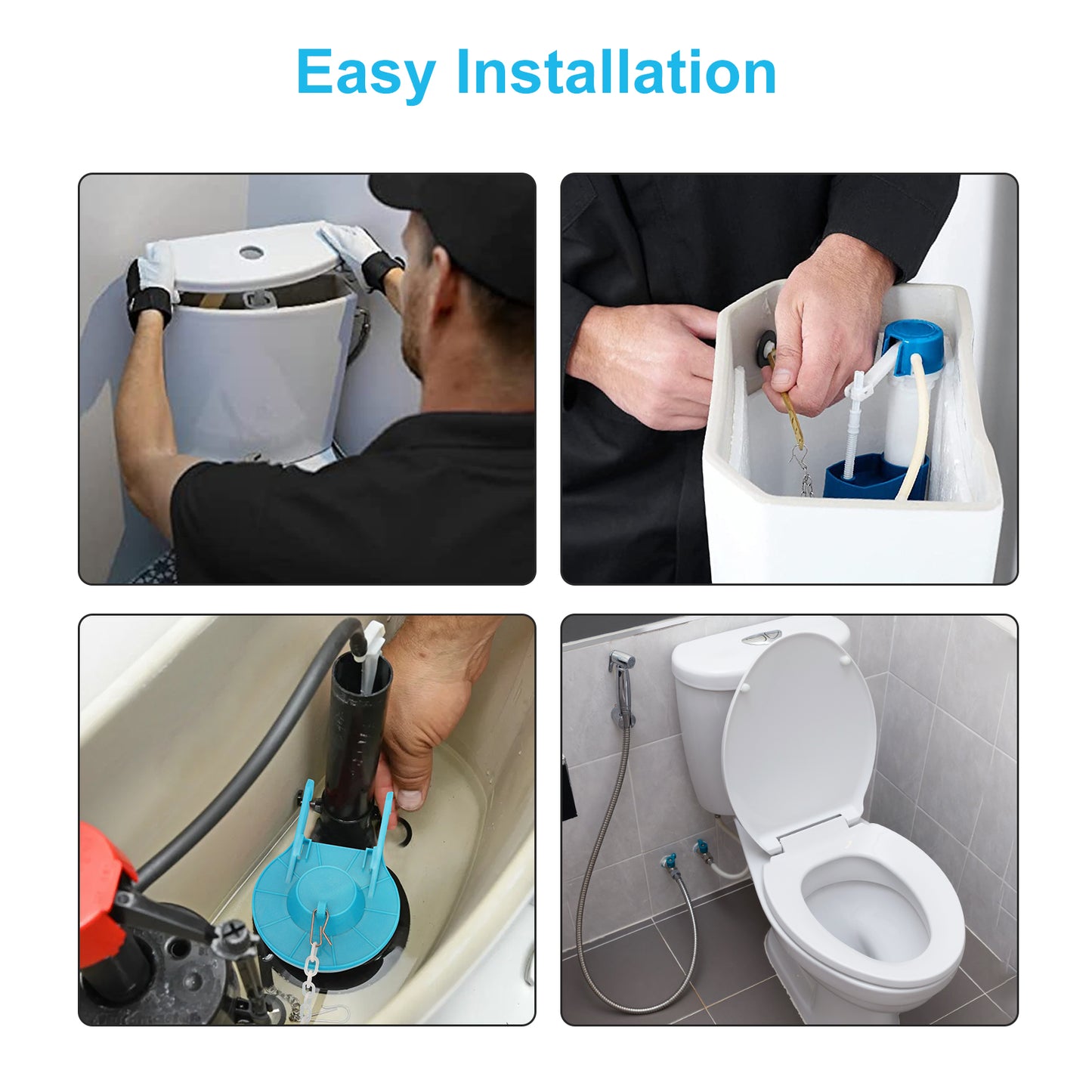 2Pcs 2 inch Flush Valves Toilet Flapper Replacement - Toilet Wrench Toilet Bowl Handle Toilet Tank Hinge Flapper Repair Part,Compatible with American Standard 2“ Flapper