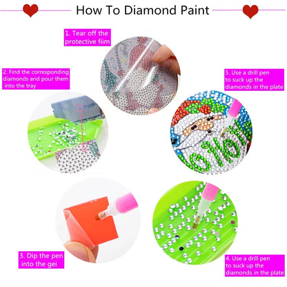 6Pcs Diamond Painting Coasters Kits with Holder - flower pattern Diamond Dot Kit Art Craft Supplies,DIY Diamond Art Coasters Kits for Beginners