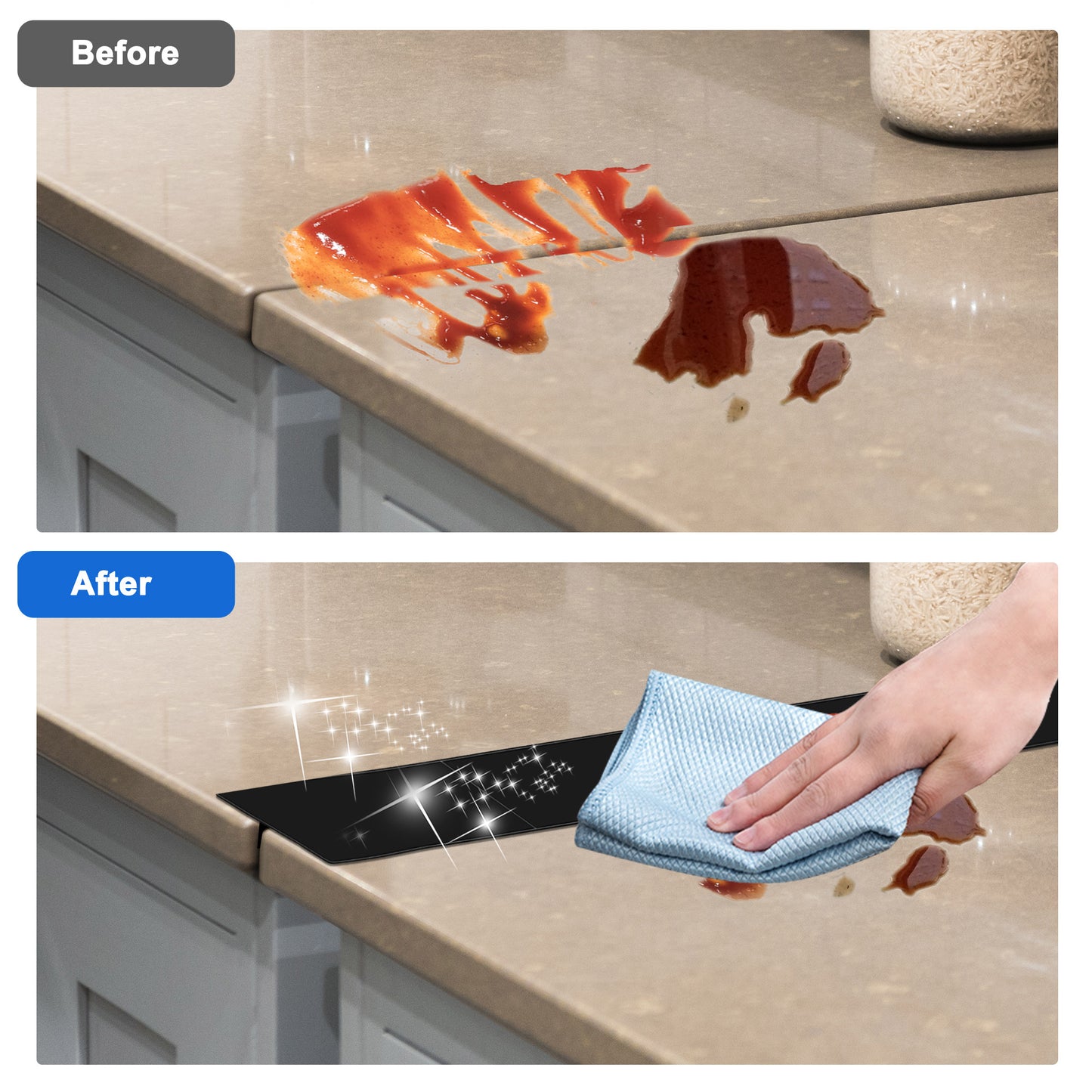 2 Pcs Silicone Stove Gap Covers - 21” Protect and Enhance Your Kitchen with Heat Resistant Edge Guards and Gap Fillers (black)