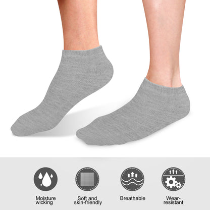 12 Pairs Low Cut Ankle Sock - 3 colors mixed Short Socks, No Show Socks, Low Cut Under Ankle Invisible Socks, Invisible Liner Socks for Men Womens (White, Gray, Black)