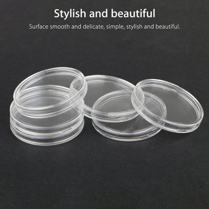 40.6 mm Coin Holder Capsules Round Plastic Clear Coin Container Case for Coins Storage, 25Pcs