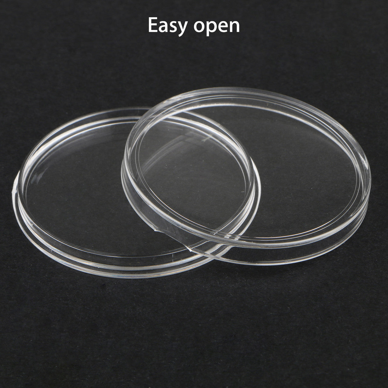 40.6 mm Coin Holder Capsules Round Plastic Clear Coin Container Case for Coins Storage, 25Pcs